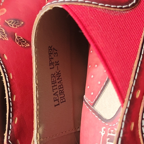 L'ARTISTE by SPRING STEP | 'Burbank' Red Leather Slip On - EU 37 / US 6.… - Picture 7 of 11